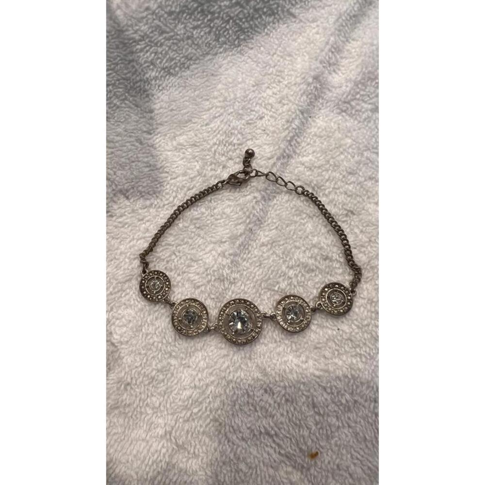 Vintage Style Chain Necklace with Crystal Accents